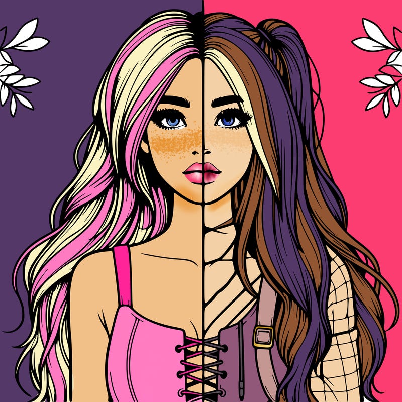 realistic girl split