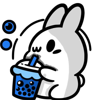 labubu drinking bubble tea