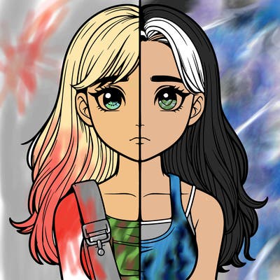 realistic girl split