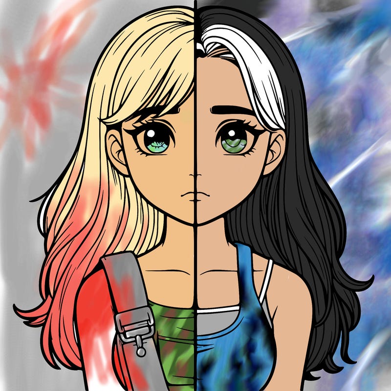 realistic girl split