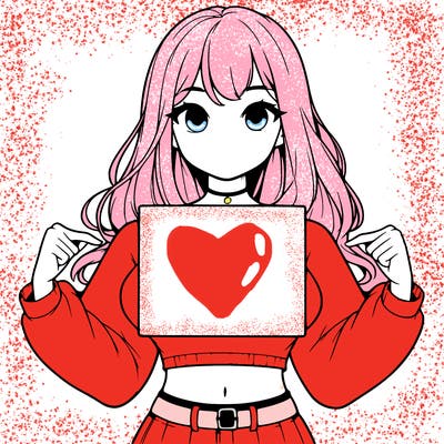 girl holding a blank sign in a long sleeve crop top