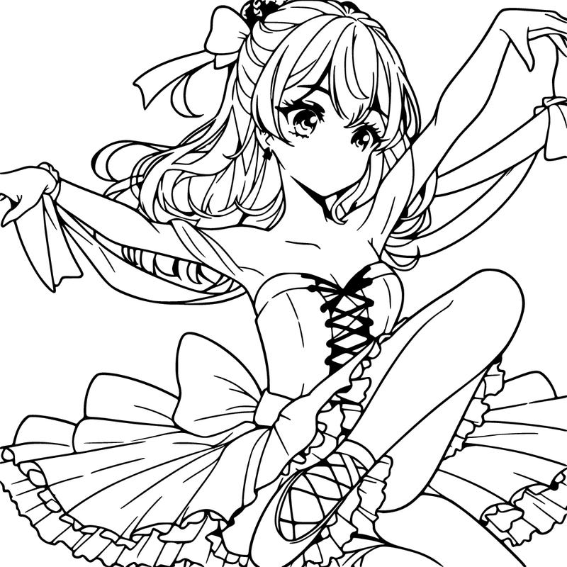 gorgeous anime ballerina