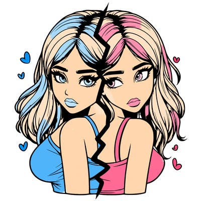 realistic girl split