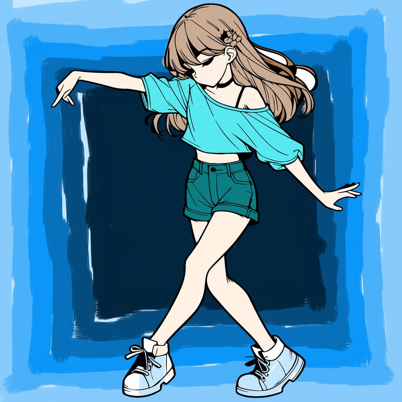 realistic girl danceing