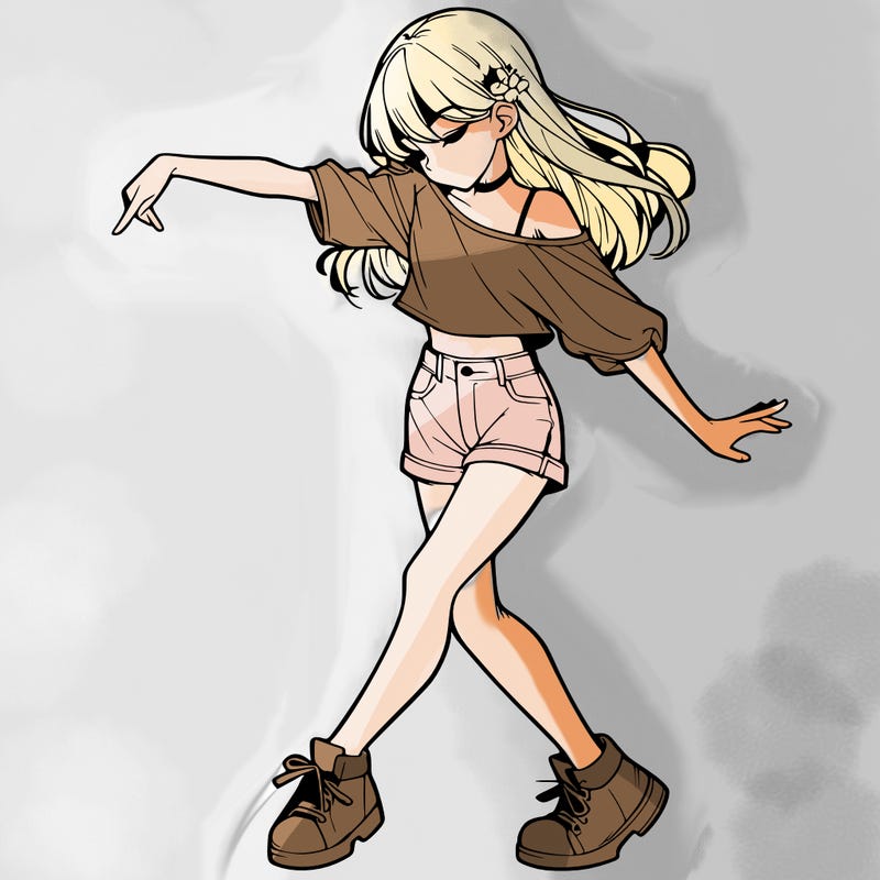 realistic girl danceing