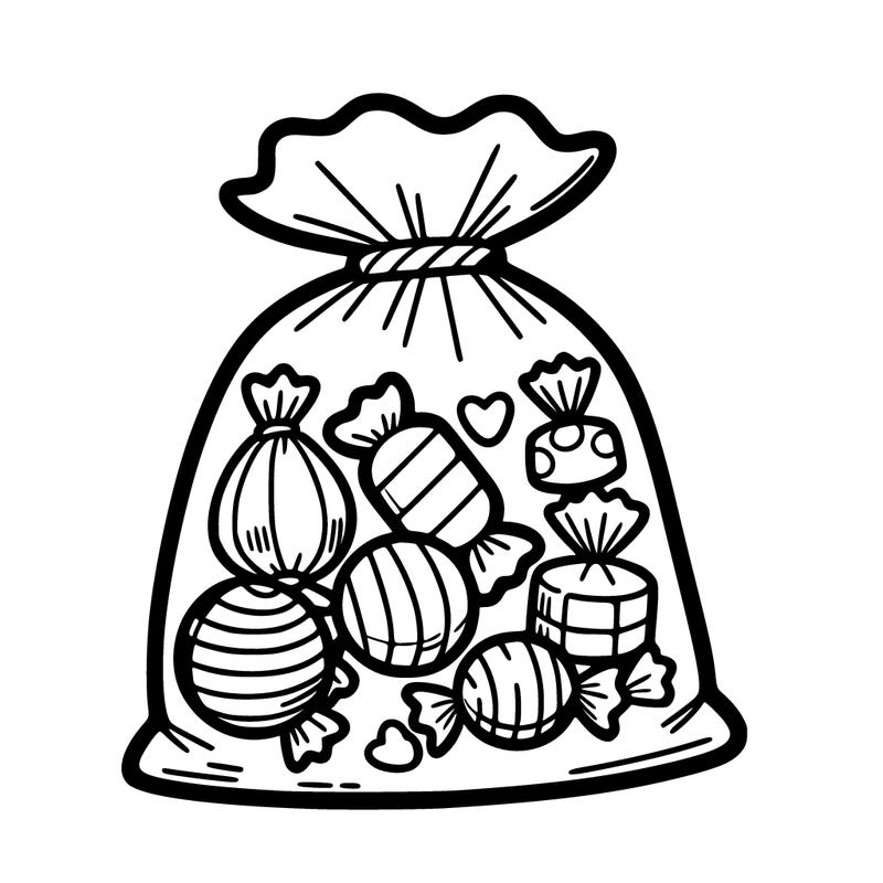 a candy bag with candy inside