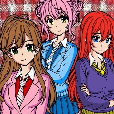 anime girls teenagers