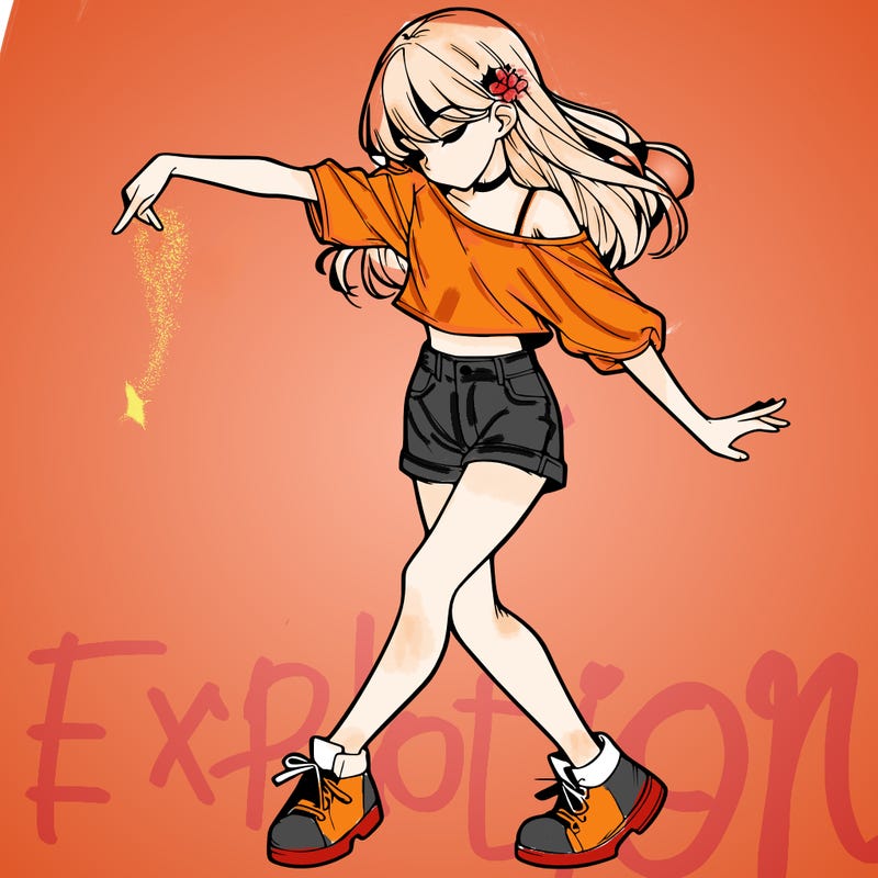 realistic girl danceing