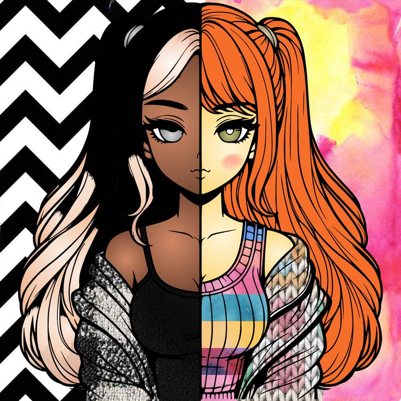 realistic girl split