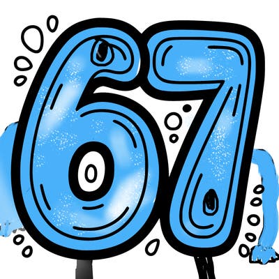 the number 67