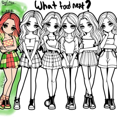 a group of girls realistic