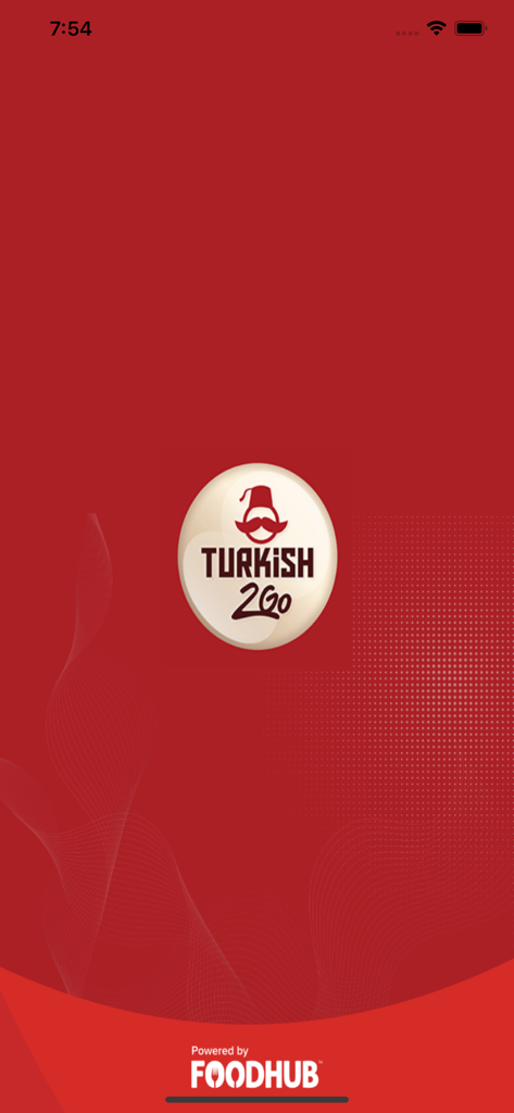 Turkish 2 Go - Turkish 2 Go app splash screen with logo on red background