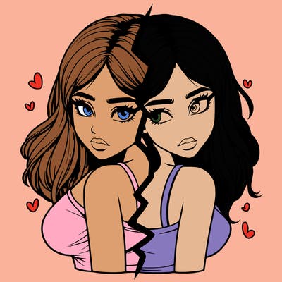 realistic girl split