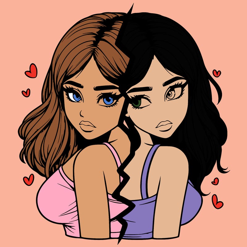 realistic girl split