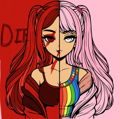 realistic girl split