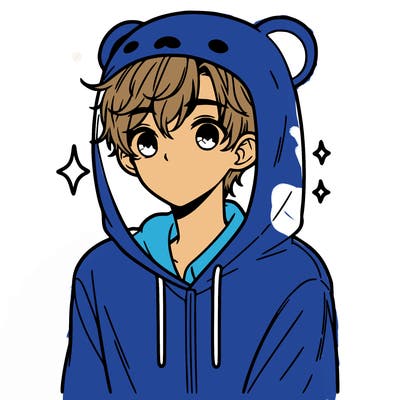 a 17 year old boy in a cute animal hoodie