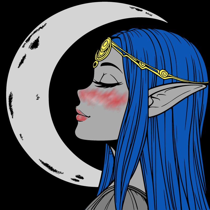 a realistic moon elf