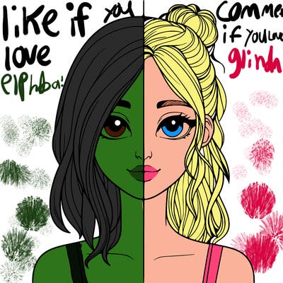 realistic girl split