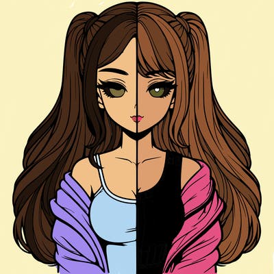 realistic girl split