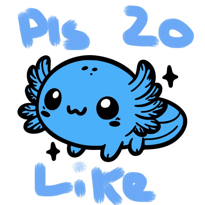 cute easy baby axolotl