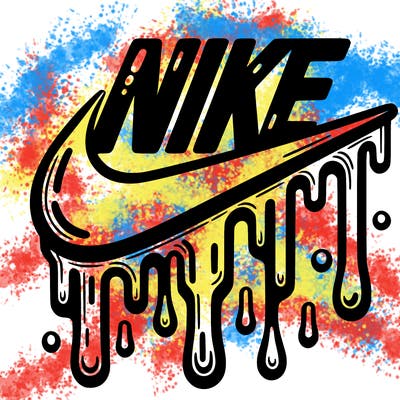 dripping nike logo