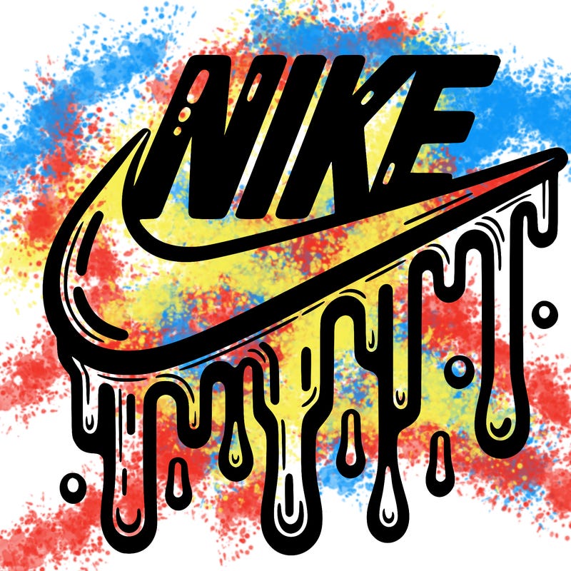 dripping nike logo