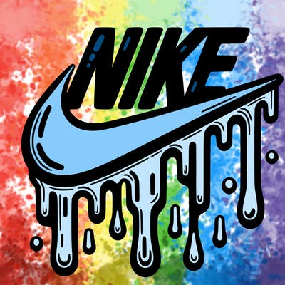 dripping nike logo
