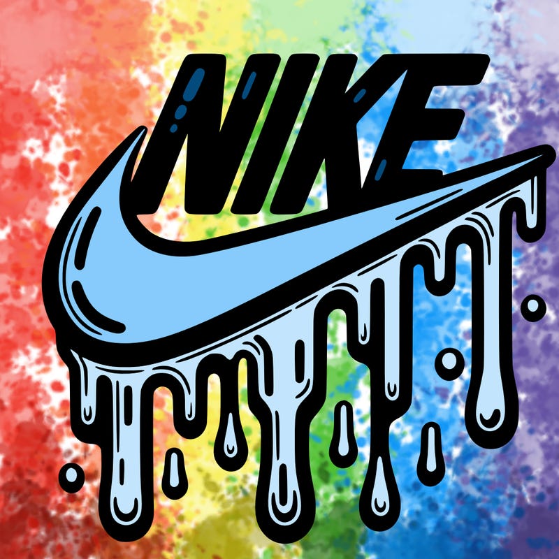 dripping nike logo