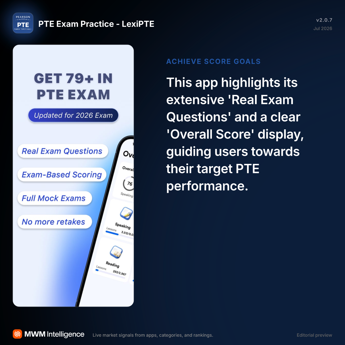 PTE Exam Practice - LexiPTE - Education App | MWM