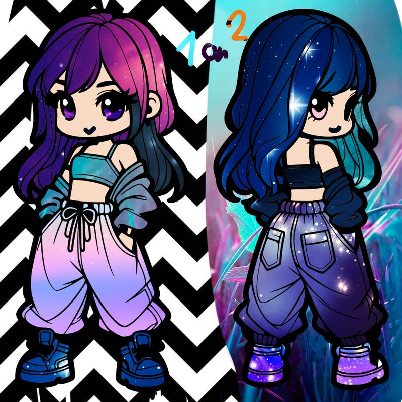 girl in crop top and baggy pants