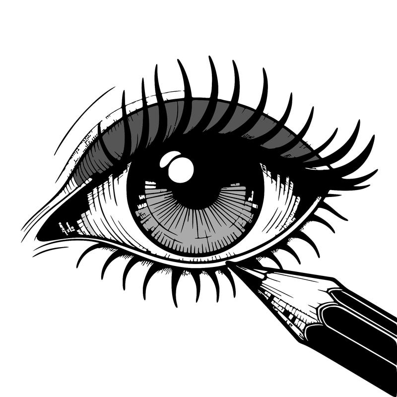 eye drawing pencil