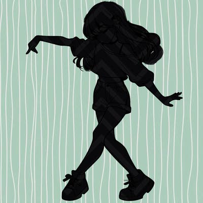 realistic girl danceing