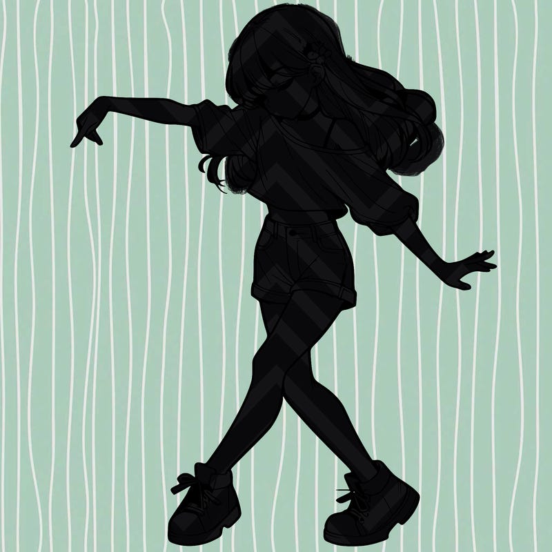 realistic girl danceing