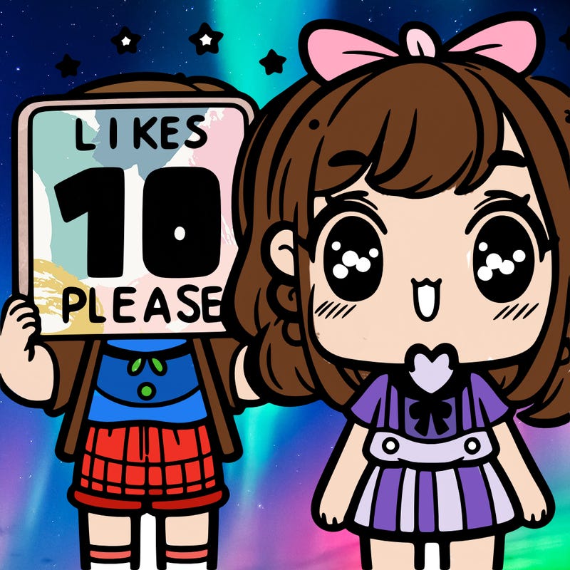 cute girl holding a sign saying 10 likes please