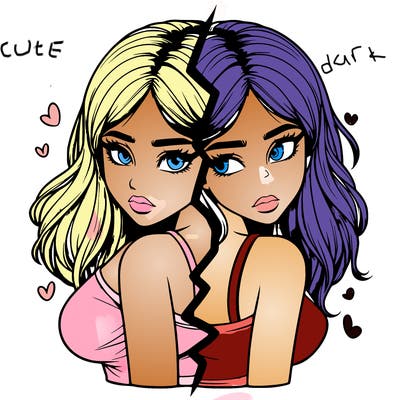 realistic girl split