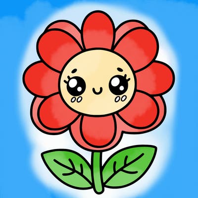 pretty flower with a cute face