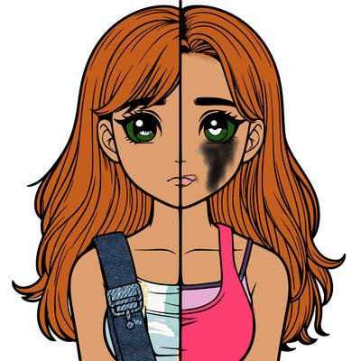 realistic girl split