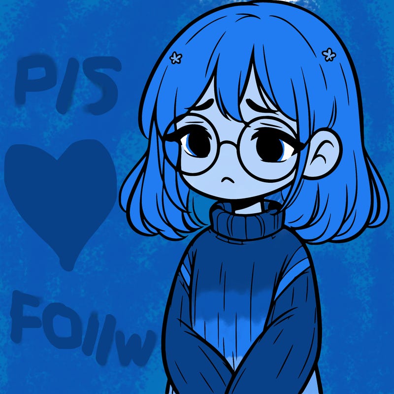 sad girl with glasses in a sweater