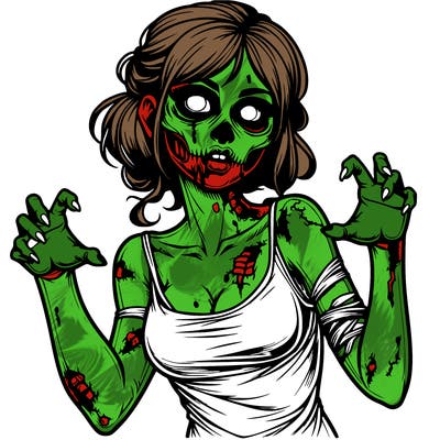 realistic zombie girl