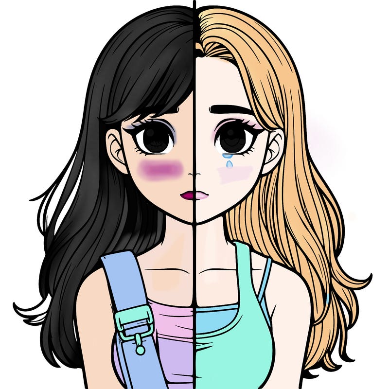 realistic girl split