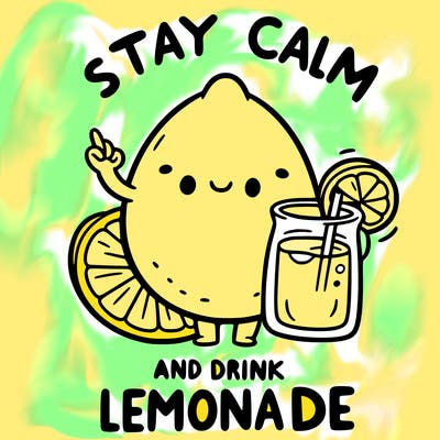 stay calm and drink lemonade