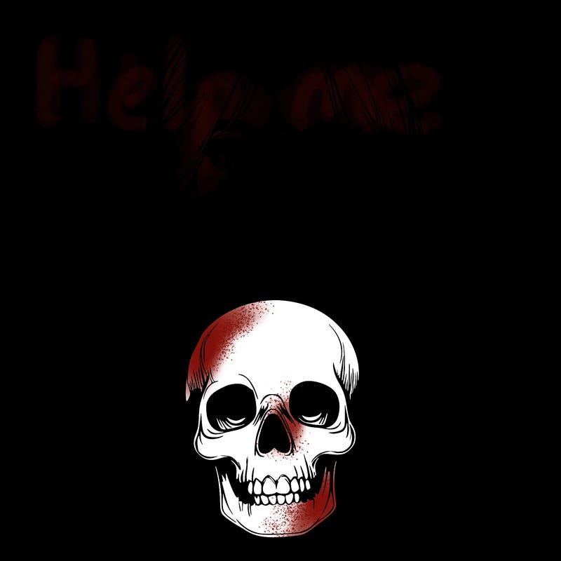 realistic girl holding a skull