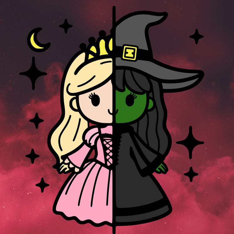 split princess and witch