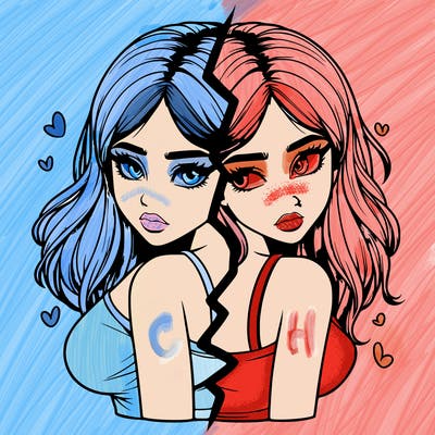 realistic girl split