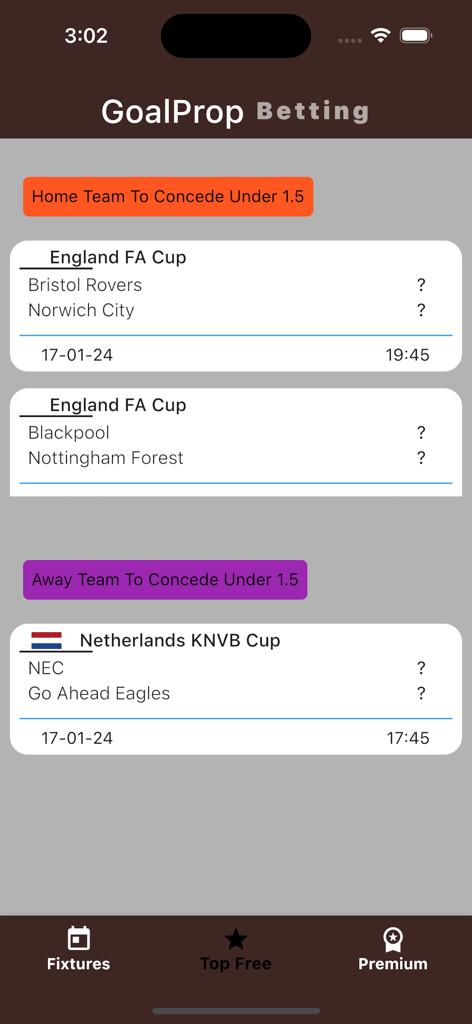GoalProp - Team Over and Under - Sports App | MWM