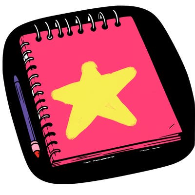 a blank sketch pad