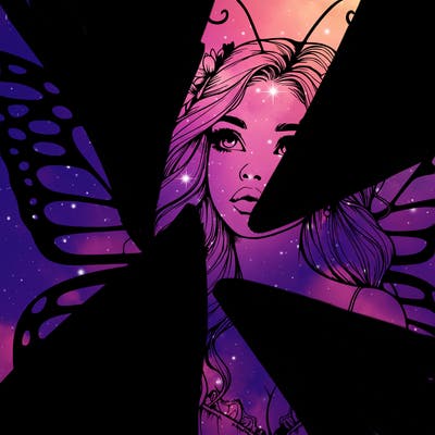 butterfly fairy realistic girl