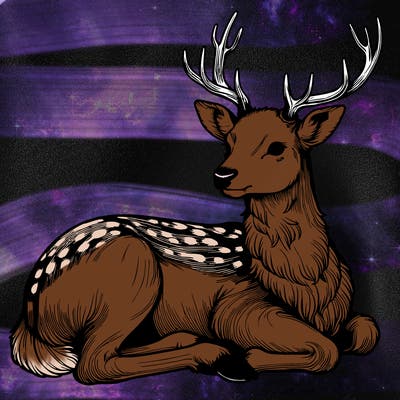 realistic deer with antlers