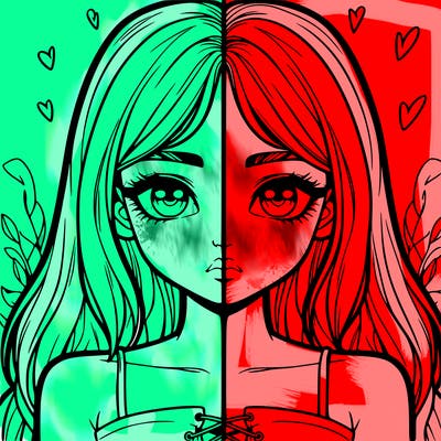 realistic girl split