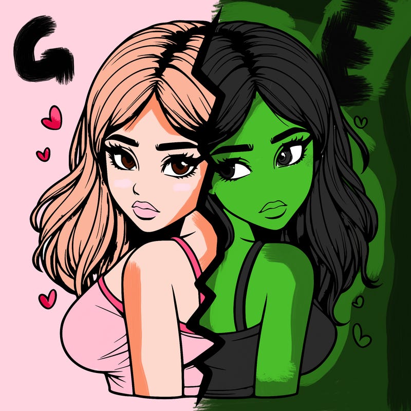 realistic girl split